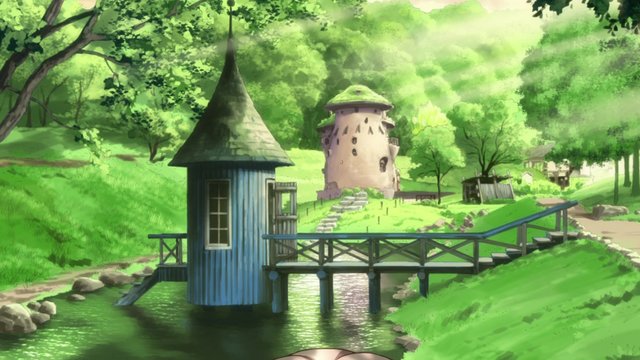 Near the café in a fairy-tale park